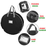 Primode Christmas Wreath Storage Bag 30" - 2 Pack Artificial Wreath Container - Garland Holiday Xmas Wreaths Holder - Sturdy Handles - Card Slot Zipper Strong 420D Oxford (30 Inch, Black) Primode