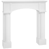 HOMCOM Modern Fireplace Mantel, Freestanding Fireplace Surround with Leg for Electric Fireplaces, 43.25" W x 42.75" H, White HOMCOM