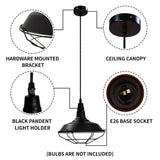 SESIMENT Farmhouse Pendant Lights - Black Industrial Pendant Lights for Kitchen Island, Bedroom, Living Room SESIMENT