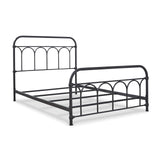 Signature Design by Ashley Nashburg Industrial Farmhouse Metal Bed, Full, Matte Black Signature Design by Ashley