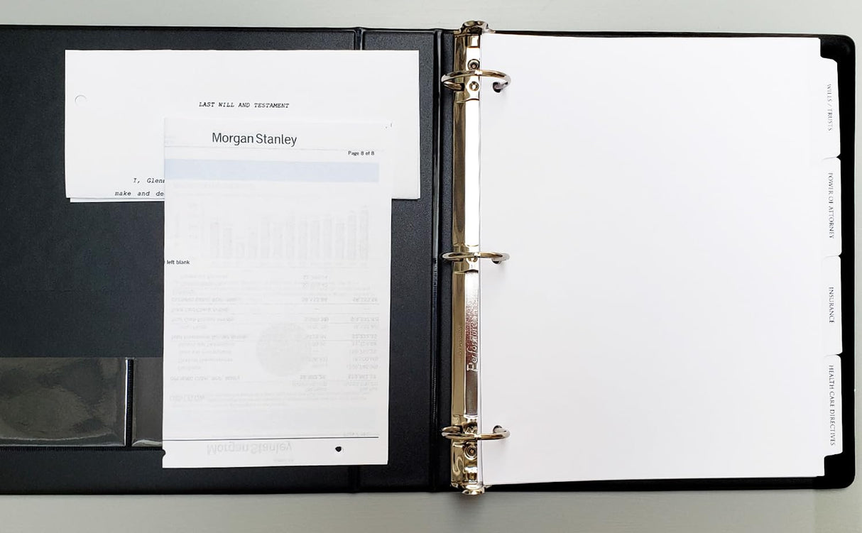 Estate Planning Portfolio 3-Ring Binders – Leather Like Feel with Gold Debossed Title. Tab Dividers and Sheet Protectors Included. (1 1/2" Capacity, Estate Planning Portfolio, Burgundy) Nancy Nikko