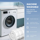 PAYHUIN Dual Layer 4 Inch Memory Foam Mattress Topper King Size, 2 Inch Cooling Gel Memory Foam and 2 Inch Pillow Top Mattress Pad Cover for Back Pain, Deep Elastic Pocket, Medium Support, White PAYHUIN