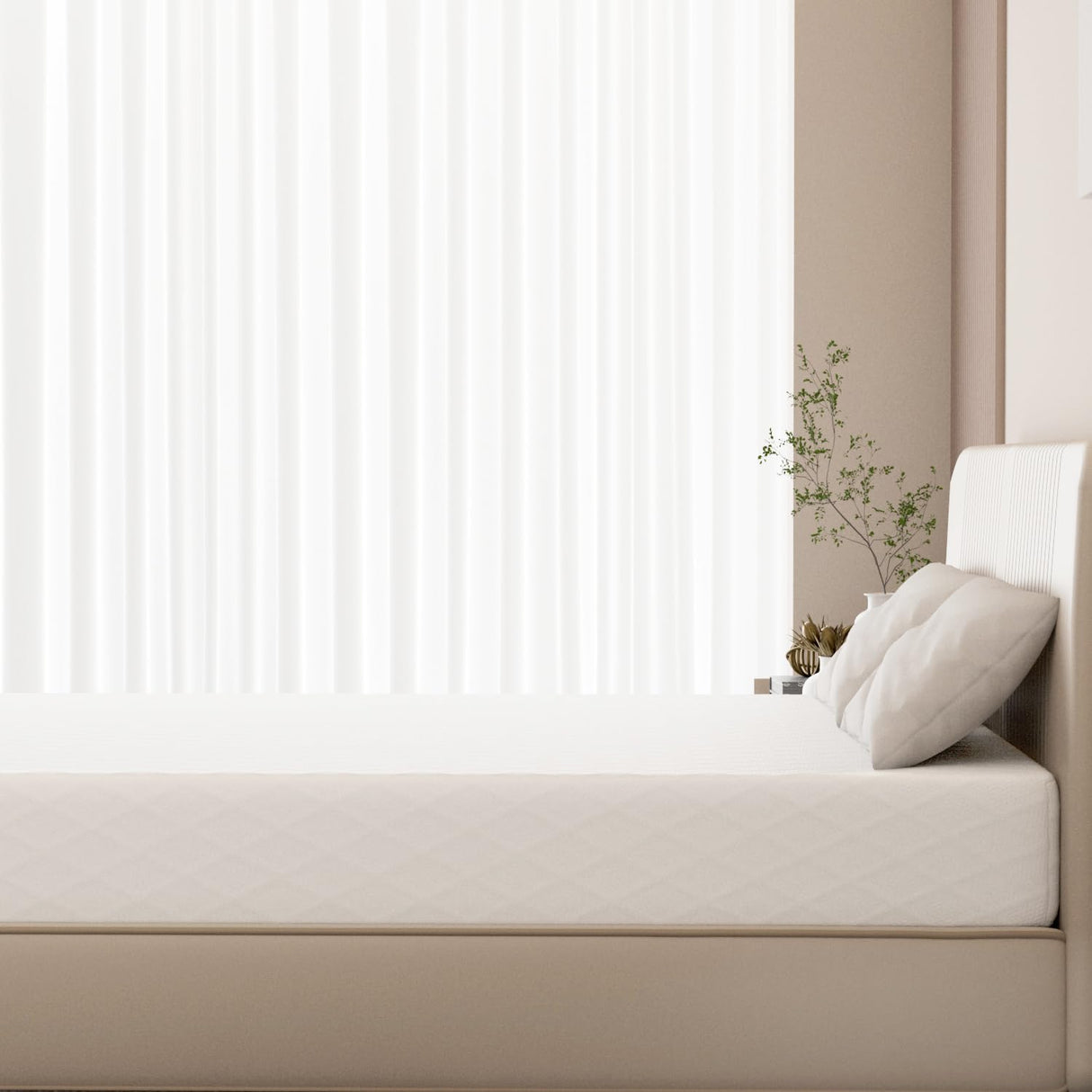 LIYIH 8 Inch Full Mattress,137 * 190cm,8 inch Thick,Memory Foam Mattress, Relieves Back Pain,Good air Permeability,CertiPUR-US Certified,White 【2025 New Version】 LIYIH