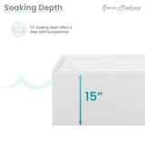 Swiss Madison Well Made Forever Voltaire 48"x32" Acrylic White, Alcove, Left Hand Drain, Apron Bathtub Swiss Madison