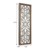 Sintosin Farmhouse Galvanized Wall Decor, 12" x 32", Hanging Window Pane, Wood & Metal Wall Art, Steel Sheet Wall Sculpture, Decorative Wall Panel for Living Room Fireplace Sintosin