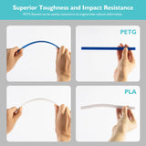 Geeetech PETG Filament 1.75mm, Upgraded High-Toughness 3D Printer Filament - 1 KG (2.2 LBS) Spool, ±0.02mm Accuracy, Neatly Wound Durable, Non-Clogging & Non-Stringing, Fits Most FDM Printers (Blue) Geeetech