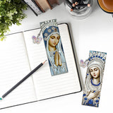 pigpigboss 2 Pieces Religious Virgin Mary Diamond Painting Bookmark Kit, Acrylic Bookmark Diamond Art Dots for Adult, Praying Virgin Mary Book Marks Paint with Diamonds for Book Decor pigpigboss
