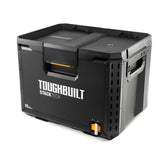 ToughBuilt StackTech XL Tool box Organizer with Lock and Removable Tray, Black ToughBuilt