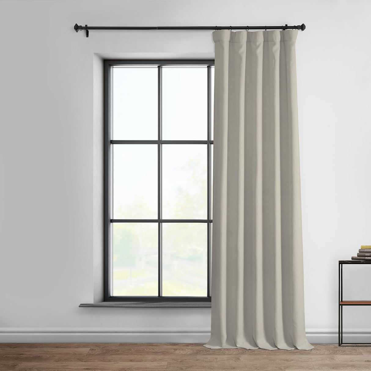 HPD Half Price Drapes Faux Linen Textured Room Darkening Curtains for Bedroom 108 Inches Long (1 Panel), 50W X 108L Curtains for Living Room Home Decor, Birch HPD Half Price Drapes