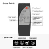 Real Relax Fireplace TV Stand for 80 Inch TV, 72.8" Entertainment Center with 40 inch 3-Sided Electric Fireplace & LED Lights for Living Room, Black Real Relax