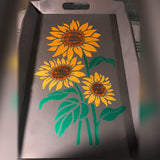 DLY LIFESTYLE Large Sunflower Stencil for Painting (12x15 Inches) - Flower Stencils for Crafts Reusable for Walls, Fabric, Furniture - Wall Stencil - Floral Stencils for Painting on Wood DLY LIFESTYLE
