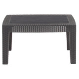Flash Furniture Seneca Dark Gray Faux Rattan Coffee Table Flash Furniture