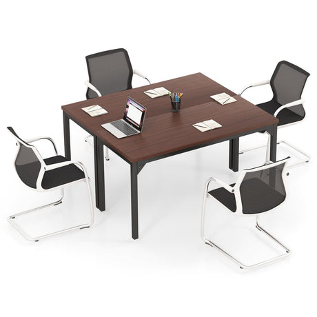 Tangkula Conference Table Set of 2, Rectangular Meeting Room Table with Large Tabletop & Heavy-Duty Metal Frame, Multifunctional Computer Desk for Home, Office, Conference Room Tangkula