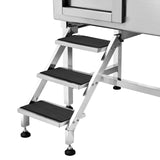 VEVOR 50" Pet Dog Bathing Station w/Stairs, Professional Stainless Steel Dog Grooming Tub w/Soap Box, Faucet,Rich Accessory, Dog Bathtub for Large,Medium,Small Pets, Washing Sink for Home Right VEVOR