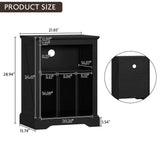 RowyPoey Farmhouse Record Player Stand, 3 Tier Turntable Stand with Vinyl Record Storage Holds Up to 160 Albums,Wood Record Holder Cabinet Dispaly Shelf for Living Room,Bedroom,Office,Black RowyPoey