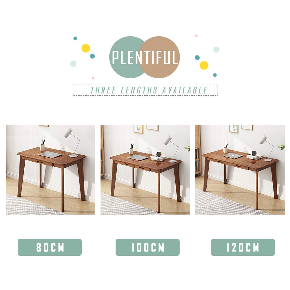 IOTXY Solid Wood Writing Desk - Home Office Workbench Desk with Drawer, Laptop Computer Work Study Table IOTXY
