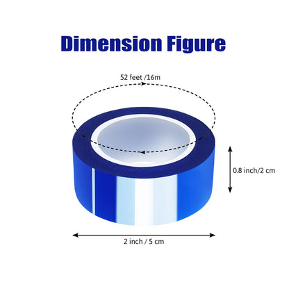 MEBMIK 12 Rolls 20mm x16m(52FT) Blue Heat Tape High Temperature Heat Resistant Tape Heat Transfer Tape for Heat Sublimation Press Vinyl,No Residue