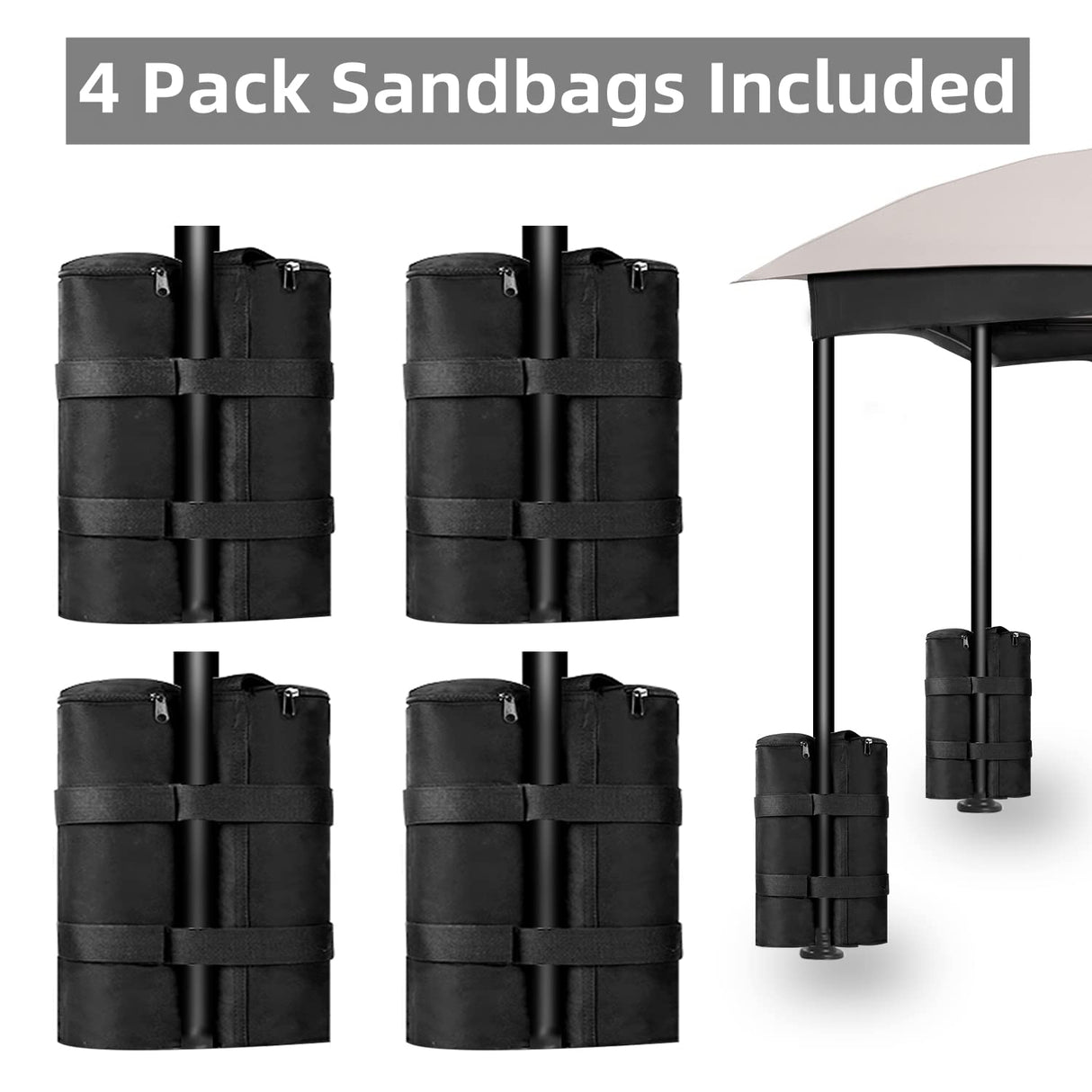 FAB BASED 10x12 Gazebo, Double Vent Canopy Gazebo for Outdoor with Privacy Netting, Easy Setup Patio Pavilion with Steel Frame Strong Legs for Lawn, Backyard, Deck (Ash Grey) FAB BASED