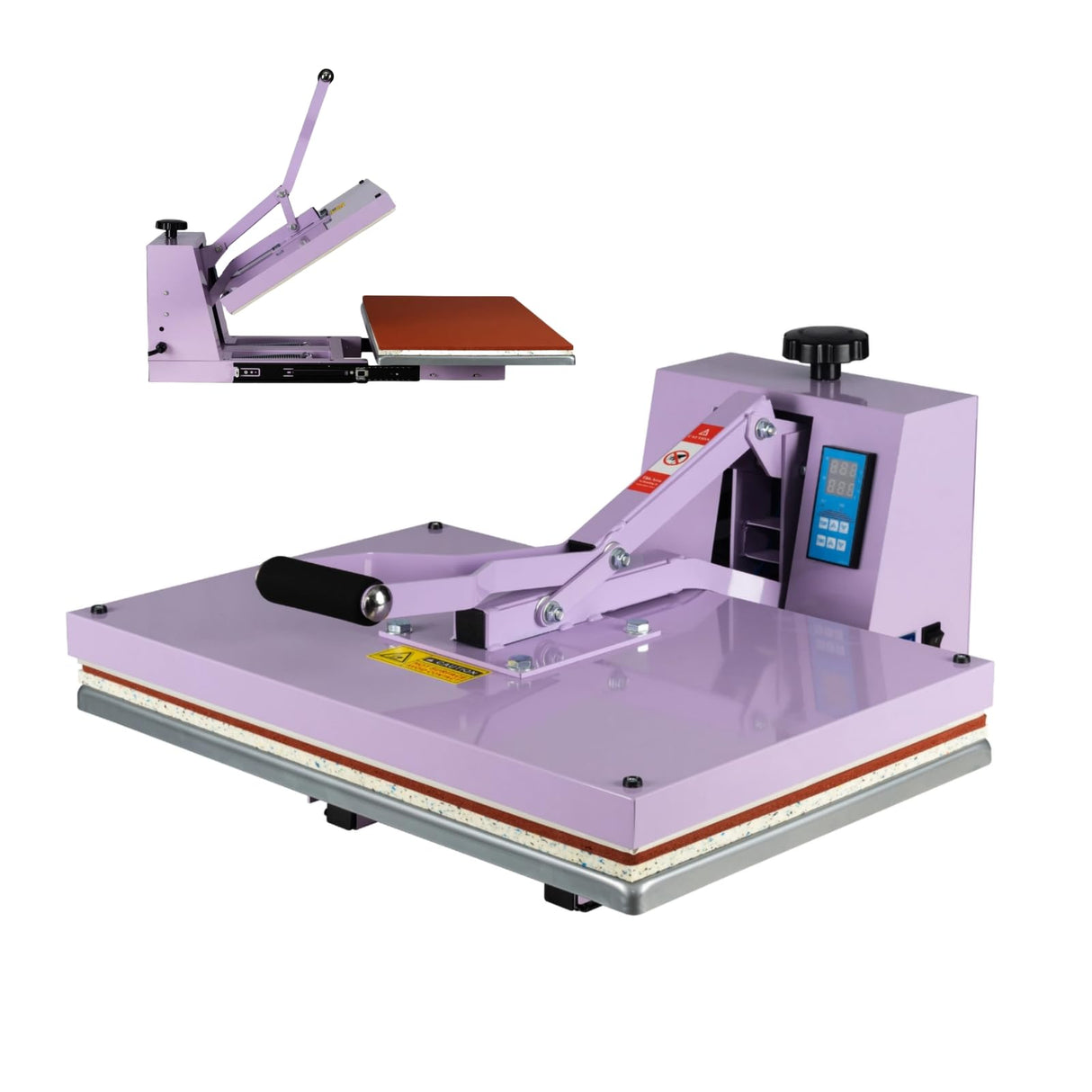16x24 Heat Press Machine for T Shirts, 1.8-2kw, 72.77lbs High Pressure, Slide Out Sublimation Heat Transfer Press Suitable for Industrial, Small Business, or Home Use. (Purple, 16x24 Manual) Generic