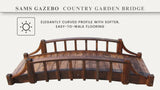 SamsGazebos Country Wood Garden Bridge, 6', Brown SamsGazebos
