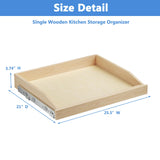 ROOMTEC Soft Close Pull Out Cabinet Organizer 25-1/2" W x 21" D Cabinet Organizer Wood Slide Out Shelves Cabinet Storage and Organizer for Kitchens and Pantry ROOMTEC