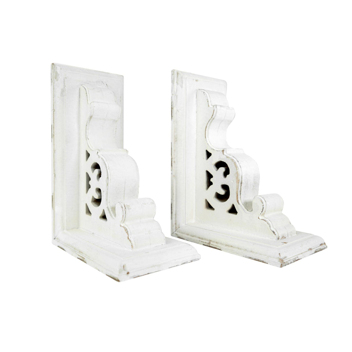American Art Decor Wood Bookends - Shelf Decor & Wall Decor for Living Room, Bathroom, Bedroom, & Office - Home Decor & Shelf Accents (Natural Set of 2, 7.75"x 5.8"x 3.8") American Art Decor