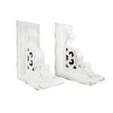 American Art Decor Wood Bookends - Shelf Decor & Wall Decor for Living Room, Bathroom, Bedroom, & Office - Home Decor & Shelf Accents (Natural Set of 2, 7.75"x 5.8"x 3.8") American Art Decor