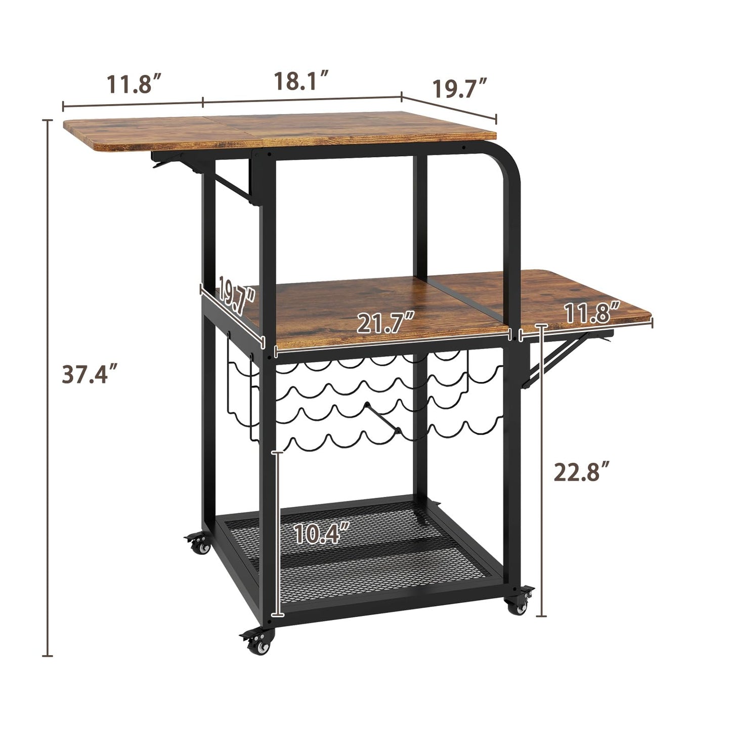 PUNCIA Movable Heat Press Table with Vinyl Roll Holder Table for Heat Press with Folding Shelf DIY Sublimation Transfer Machine Workbench with Storage Rolling Craft Table Heat Press Cart with Wheels