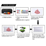 FUKiss 4 PCS 12" x 20" Plain White Sublimation Blanks Polyester Throw Pillow Case Cushion Cover Pillowcase for Sofa Vinyl Projects DIY Printing Decorative Square NO Pillow Insert FUKiss