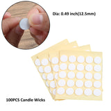 MILIVIXAY 100PCS 10 inch Candle Wicks with 100 Metal Tabs, 100PCS Candle Wick Stickers and 6PCS Wooden Candle Wick Holders - Wicks Coated with Paraffin Wax, Cotton Wicks Kits for Candle Making. MILIVIXAY