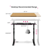 Redlife Electric Standing Desk Frame,Dual Motor Adjustable Height Desk Legs Up to 47.2", Office Desk Base for Rising Desk, Work Desk for Home Office, (Black Frame Only)… Redlifeᅟᅠ