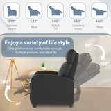 Ruesleag Massage Reclining for Adults Massage Recliner Chair for Living Room Recliner Sofa Winback Single Sofa Home Theater Seating w/Footrest Backrest Breathable Padded Reclining Easy Lounge,Black Ruesleag