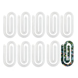 Sublimation Blank Thermal Acrylic Single-Sided White Approximate 4 x 2 Inch Jumbo Paper Clips 10 Packs Generic