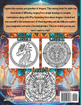 Dragon Mandala Coloring Book: Unleash the Magic of Mythical Creatures - 50 Intricate Mandalas and Fascinating Dragon Facts, Perfect for Adult and Teen Colorists and Fantasy Enthusiasts WoodArtSupply