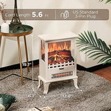 TURBRO Suburbs TS17Q Infrared Electric Fireplace Stove, 19" Freestanding Stove Heater with 3-Sided View, Realistic Flame, Overheating Protection, CSA Certified, for Small Spaces, Bedroom - 1500W TURBRO