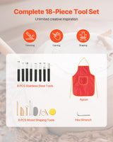 VEVOR 14in/35cm Pottery Wheel for Adults, 0-6in Lift-Table 450W Professional Pottery Kit with Foot Pedal Detachable Basin DIY Art Clay Potter's Wheel for Kids Adults Beginners at Home Pottery, White VEVOR