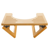 AmazerBath 7 Inches Bamboo Toilet Stool Squat for Adults, Collapsible Poop Stool for Bathroom, Potty Step Stool with Non-Slip Strip, Improve Bathroom Posture and Comfort, Natural Color AmazerBath