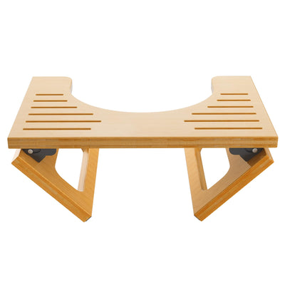 AmazerBath 7 Inches Bamboo Toilet Stool Squat for Adults, Collapsible Poop Stool for Bathroom, Potty Step Stool with Non-Slip Strip, Improve Bathroom Posture and Comfort, Natural Color