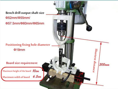 Bench Drill Locator Set for Mortiser Hole Chisel Drilling Machine Woodworking Mortise and Tenon Tools Mortising Attachment for Drill Press - WoodArtSupply