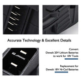 DCA1820 Battery Adapter Replacement for Dewalt 18V to 20V Adapter, Compatible with Dewalt 20V Lithium Battery DCB203 DCB206 DCB207 for 18V XRP Battery DC9099 DC9098 DC9096 WoodArtSupply