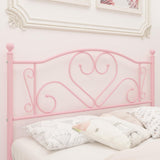 Weehom Full Size Bed Frame with Headboard, Heavy Duty Metal Platform Under Bed Storage Space No Box Spring Needed, Pink Weehom