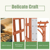 GYMAX Wood Arbor Arch, 85" Garden Archway Arch Lattice Trellis Pergola for Backyard Lawn Climbing Plants, Outdoor Ceremony Wedding Bridal Decor GYMAX