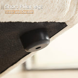 HAMORESPACE 110''Modern Curved Sectional Sofa, Bread Shape Design,Upholstery Boucle Sofa Couch with Pillows,Luxury Sofa Couch for Living Room (Beige) HAMORESPACE