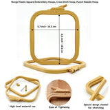 Nurge Adjustable Embroidery Table Stand and Embroidery Hoop Small-Medium , Cross Stitch Hoop Stand, Embroidery Hoop Holder. Hand Polished Natural Wood (Stand + No:2-3) Nurge