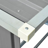 Gecheer Galvanized Steel Log Storage Shed, Durable Firewood Rack with Sloping Roof for Outdoor Backyard, 64.2" Gecheer