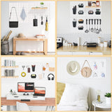 Dobures 4PCS Metal Pegboard Wall Organizer, Pegboard Storage System for Workbench, Shop, Shed Modular Peg Board Organizer Board Kit Dobures
