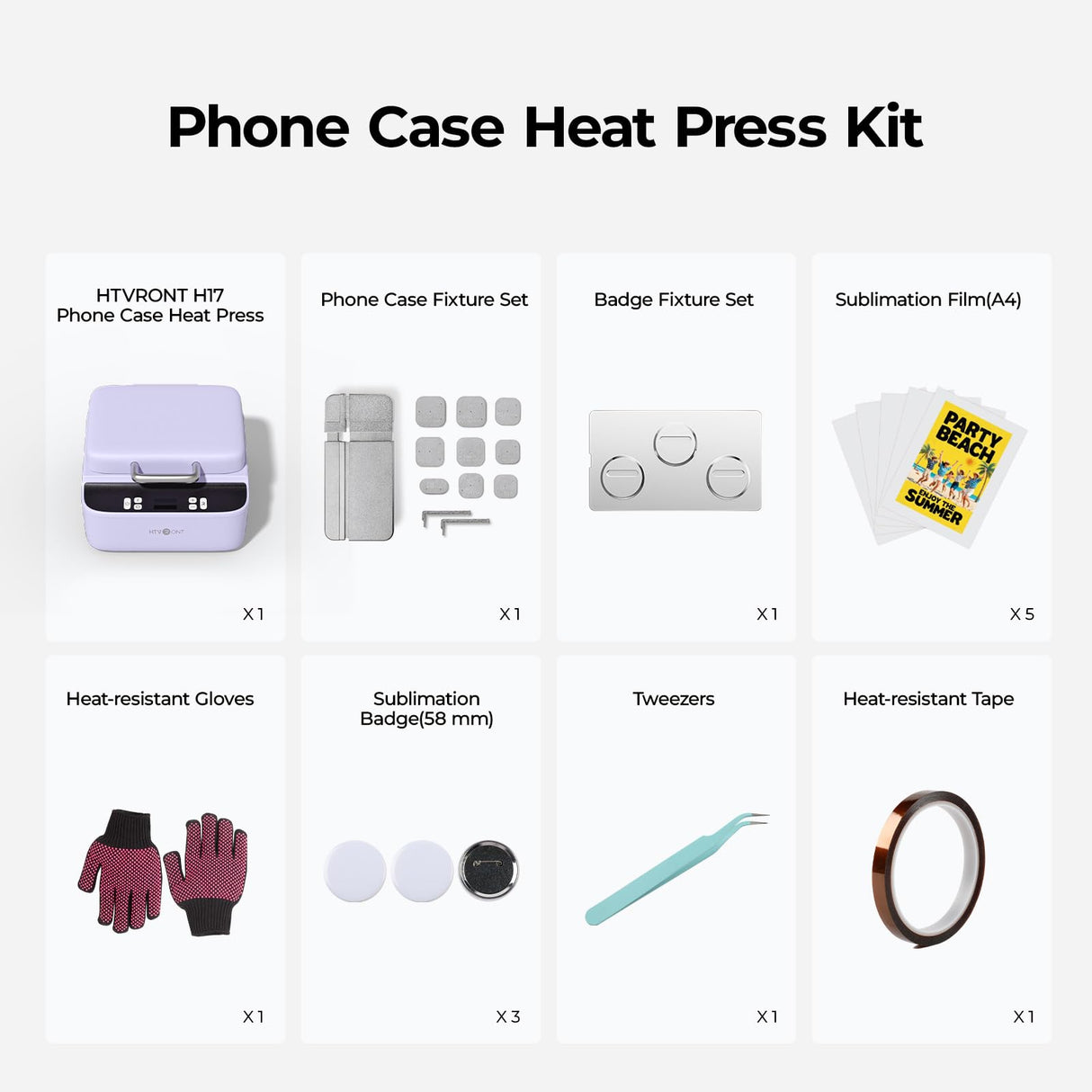 HTVRONT Phone Case Heat Press Machine - Phone Case Auto Heat Press with 3D Vacuum Heat, Precise Temperature Sublimation Phone Case Press Machine for Badges, Coasters, etc. (Compatible with iPhone) HTVRONT
