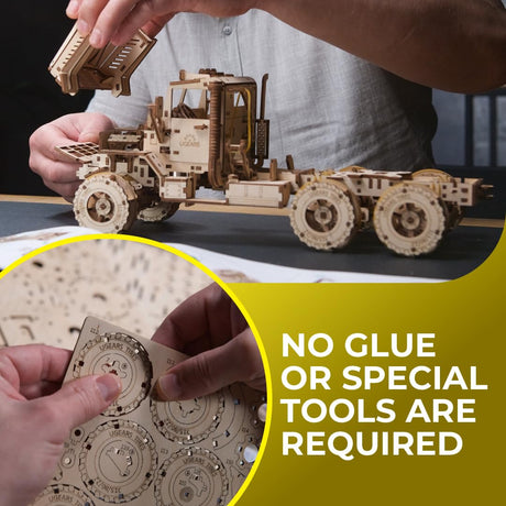 UGEARS Cargo Truck 3D Wooden Puzzles for Adults - Hobbies for Men to Build - Car Adult Building Model Kits for Teens - Rompecabezas 3D para Adultos UGEARS