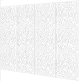 12+4PCS KEIBIKEIDI Hanging Room Divider Screens Made of Environmentally PVC, Simple and Modern White Hanging Panel Screen for Decoration Home, Livingroom,Bedroom, Kitchen, Dining Room,Hotel and Bar KEIBIKEIDI