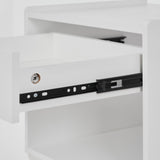 BWEISHOME Floating Nightstand Set of 2,Wall Mounted Nightstand,White Floating Night Stand with Drawer, Floating Bedside Table for Bedroom White KTZ04D BEWISHOME